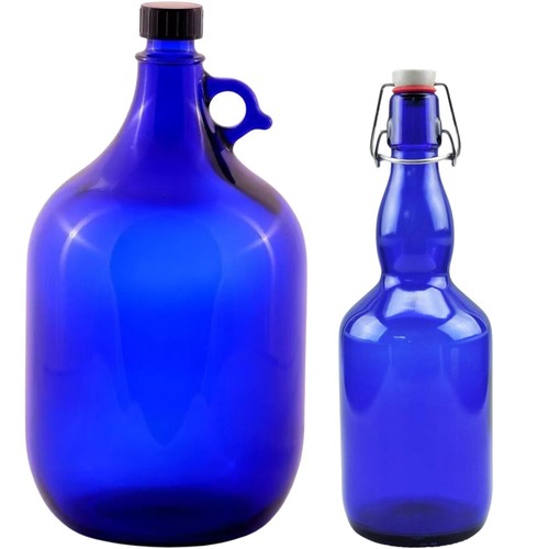 Blaue glasflaschen liter - blaue,