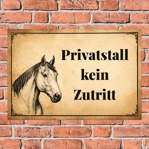 Schild privatstall kein - privatstall,