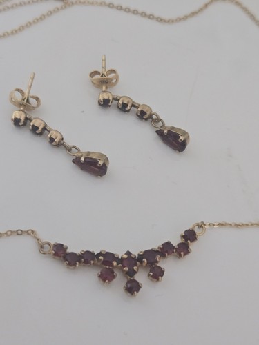 Set granat collier - set,