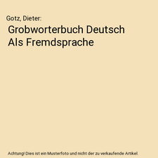 Grobworterbuch Deutsch Als Fremdsprache, Gotz, Dieter