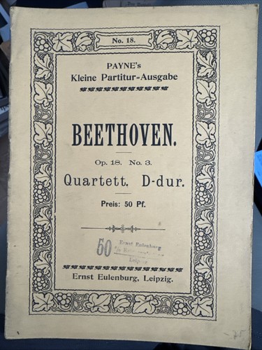 Beethoven quartett dur op - quartett, d-dur