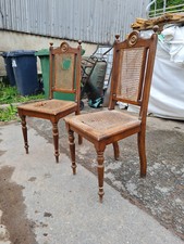 2 alte antike Stühle Geflecht