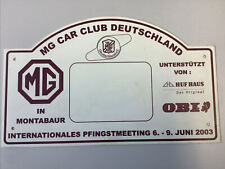 Rallye Schild MG Car Club