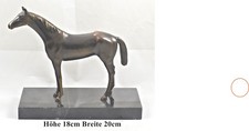schwere Pferde Metallfigur, bronciert, 22cm incl. Wunsch-Beschriftung B-WARE