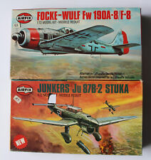 Flugzeug Modellbausatz 1:72 Airfix Sammlung Propellerflugzeuge FW 190A + JU 87B