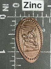 Sechs Flaggen 6 Amusement Park Bugs Bunny Looney Tunes Längliche Pressed Penny