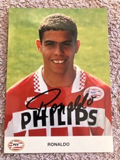 Ronaldo PSV EINDHOVEN 1995/1996 Autogrammkarte Satzkarte ABSOLUT RAR TOP selten