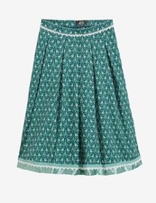Dirndl Rock Trachtenrock grün Baumwolle Gr. 38-56 Tracht Oktoberfest-Rock Neu