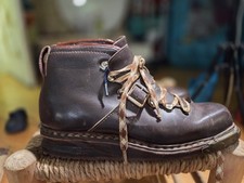 Vintage Leder-Skischuhe