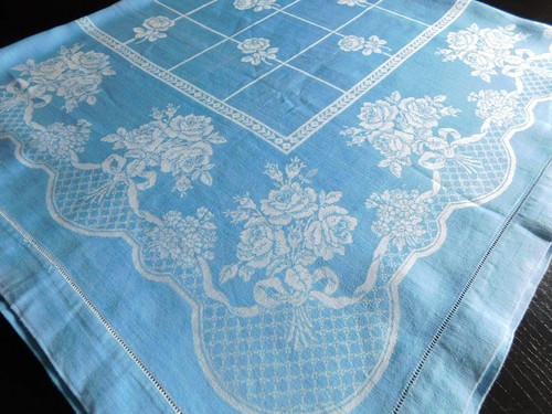 Alte hellblaue damast - hellblaue,