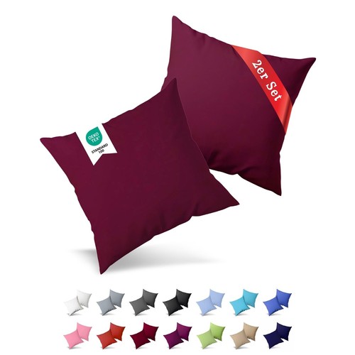 2er pack jersey kissenbezug - jersey,