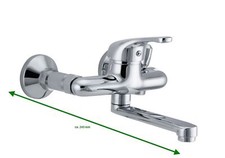 Einhebelmischer Küche Wandmontage inkl. Adapter für Spül-/ Waschmaschine Armatur