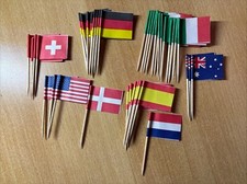 Flaggenpicker Partypicker Event Länder Flaggen Deko Picker Nationen - 41 Stück