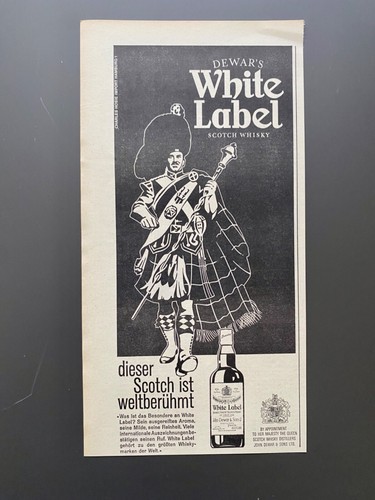 Dewar white label scotch - label,