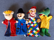 4x Handpuppe Theaterpuppe Puppentheater Puppe König Kasperl Seppel Krokodil
