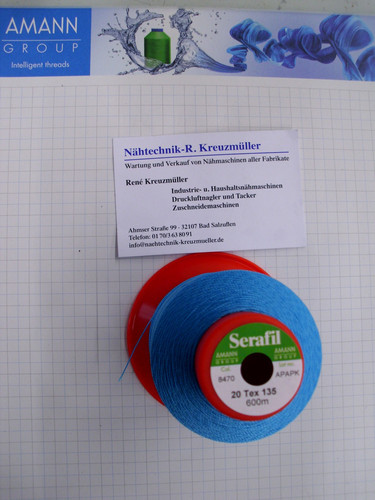 Serafil amann faden - 20, blau