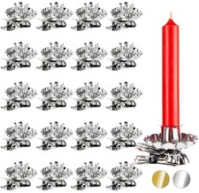 BRUBAKER 20er Set Christbaum Kerzenhalter Baumkerzenhalter Clip Gold oder Silber
