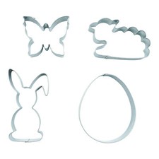 4er Set Hase Ei Schmetterling