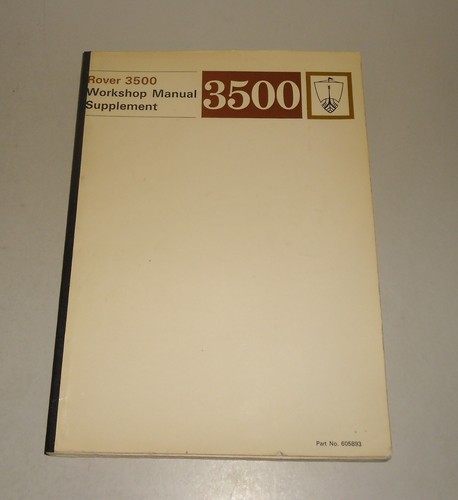 Werkstatthandbuch rover 3500 - werkstatthandbuch,