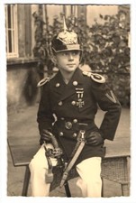 Fotografie Knabe als Soldat in