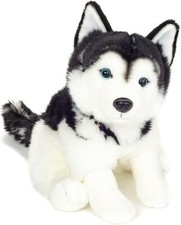 Teddy Hermann Husky sitzend 30 cm 91976 Kuscheltier Plüschtier Stofftier