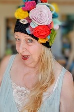 Unikat Blumenhut Handarbeit