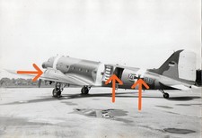 Foto frühe Bundeswehr Luftwaffe Flugzeug C-47 Kennung Flugvermessungsstaffel