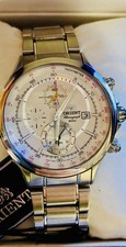 Orient Chronograph – Edelstahl Herrenarmbanduhr mit Alarm, Tachymeter & Datum