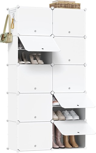 Schuhregal mit10 fächern - schuhregal,