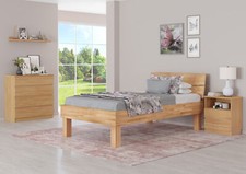Hohes Massivholzbett 120x220