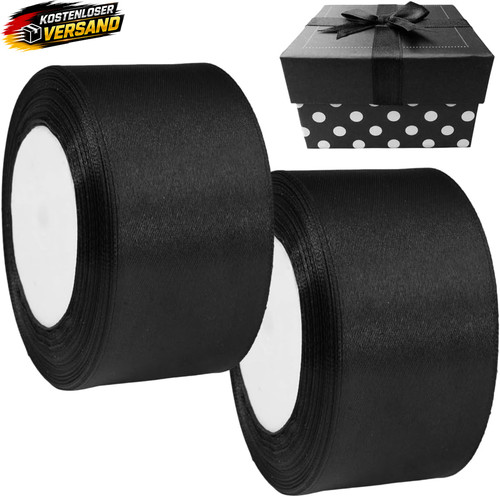 Geschenkband breit schwarz - breit,