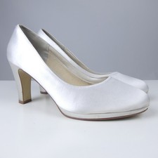RAINBOW CLUB Pumps Brautschuhe Hochzeit GRACE Ivory Satin Gr. 6 39