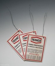 3 x - TEXACO Frostschutz Pappanhänger (unbenutzt) - wohl um 1965