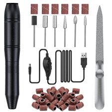 Elektrische Nagelfeile, USB Elektrische Nagelfräser für Acryl-Gel-Nägel,Shwarz