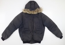 Pyrenex Steppjacke Herren blau XL mit Kapuze und Fellbesatz