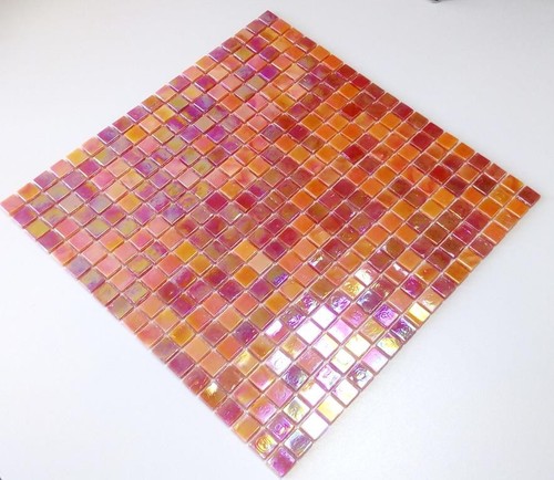 Glasmosaik rot orange mix