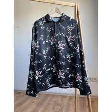 Haider Ackermann Twill-Shirt mit Blumenmuster Größe L