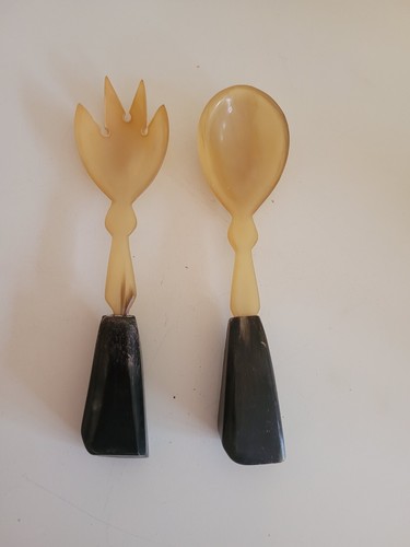 Salatbesteck aus horn sehr - horn,,