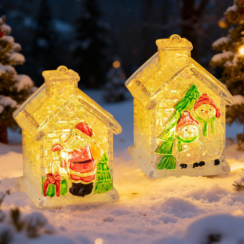 Weihnachtsdorf mit beleuchtung - mit,