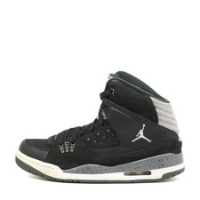 Jordan Damen Flight 45 Sneaker Schwarz/Grau Leder/Textil Schaft High-Top EU 40.5