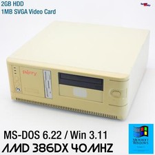 RETRO 80386 386 DX 40MHZ COMPUTER PC PAT3XAL VER. 2.0 WINDOWS 3.11 MS-DOS 6.22