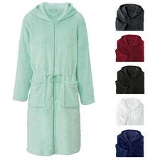 Kapuzen Bademantel Damen Mikro