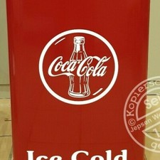 Aufkleber Coca Cola Bottle Tablett Design 25cm für Tür Kühlschrank - Farbauswahl