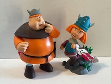 Wickie 2 x Figur Bully Bullyland Studio 100 mit Wikinger Faxe Set Top