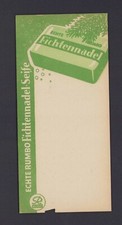 FREITAL, Zettel-Block-Blatt um 1950, Rumbo Seifen-Werk Fichtennadel-Seife