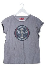 DERBE Print-Shirt Damen Shirt Gr. DE 36 hellgrau Casual-Look