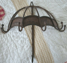 Handtuchhalter Garderobe Haken Schirm Flur Diele Bad Eisen 28x30x13c Retro Braun