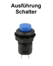 Druck Schalter Taster Schließer Button 6V 12V 24V - 250V / 3A 2 PIN Ø12mm OFF-ON