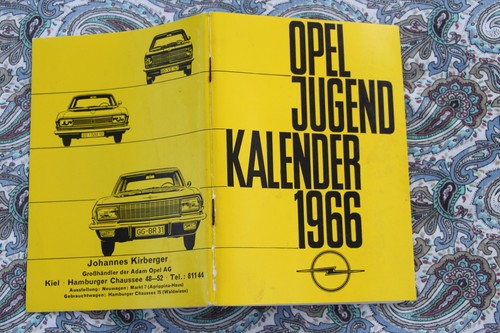 Opel jugend kalender - kalender, 1966