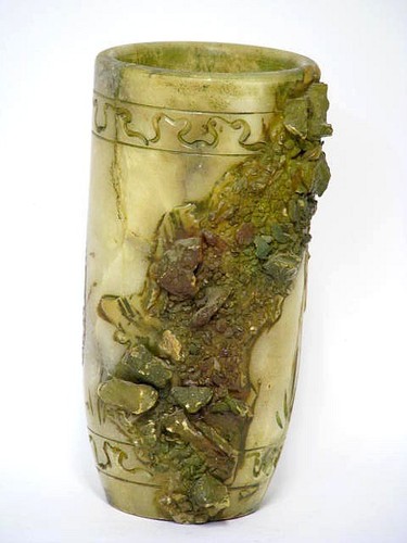 Alabaster vase jh - alabaster,